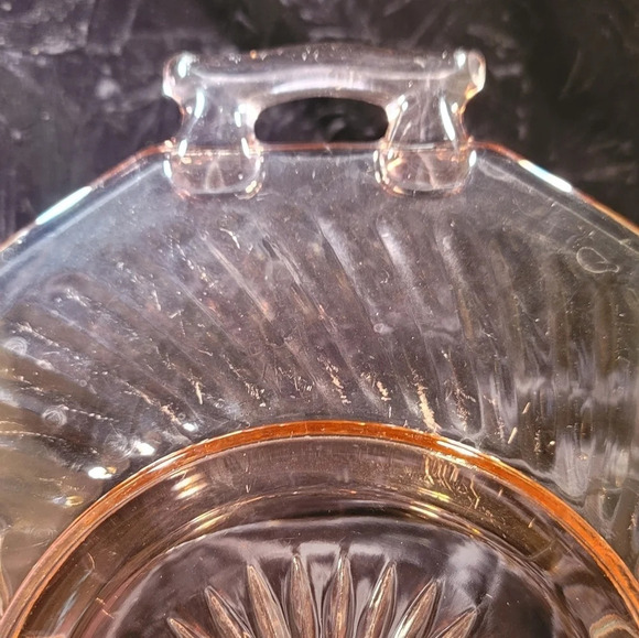 0281. EUC ~ VINTAGE Anchor Hocking Pink Depression Glass Platter 🩷 Miss America - Picture 6 of 9